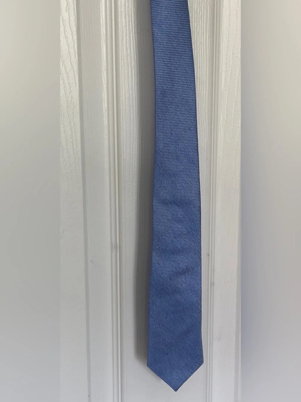 MARC NEW YORK Neck tie Boys 55” Blue & White Tiny Speck Silk & Polyester